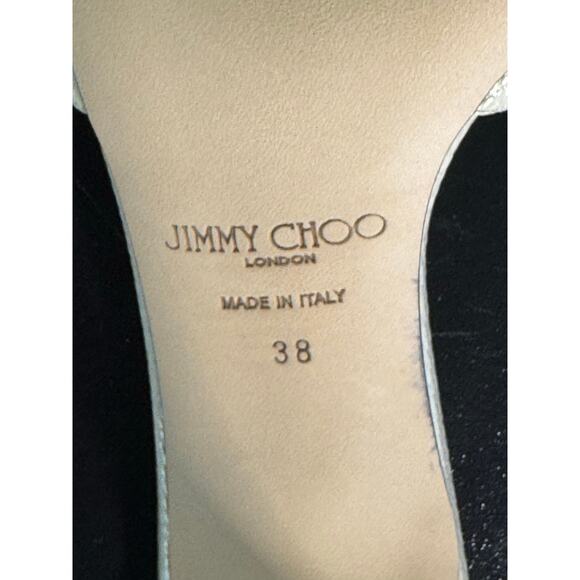 Jimmy Choo NIB Brien Patent Leather Wedge Sandals in Black Size 39.5 - Picture 10 of 11